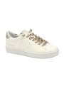 1 - LOTTO LEGGENDA 221130 white golden bianco scarpe donna sneakers lacci pelle