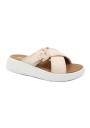 1 - FITFLOP FY8-A41 F-MODE BUCKLE FLATFORM rose foam rosa ciabatta fasce donna fibbia