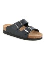 1 - GRUNLAND HOLA CB2445 nero ciabatte donna birk anatomiche fibbie re-soft