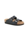 2 - GRUNLAND HOLA CB2445 nero ciabatte donna birk anatomiche fibbie re-soft