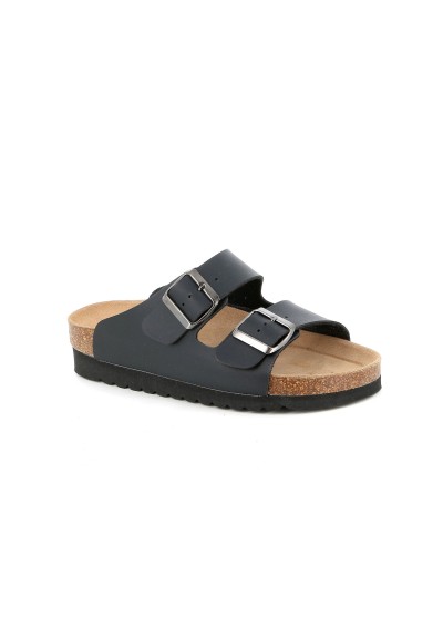 2 - GRUNLAND HOLA CB2445 nero ciabatte donna birk anatomiche fibbie re-soft