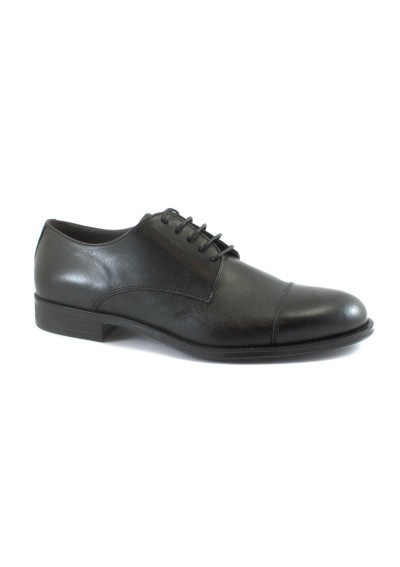 1 - FRANCO FEDELE 6065 nero scarpe uomo derby elegante puntale pelle
