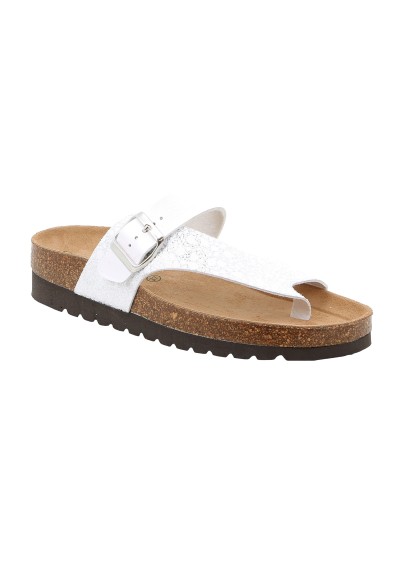 1 - GRUNLAND HOLA CB5683 perla bianco ciabatte donna infradito birk re-soft