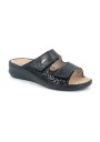 1 - GRUNLAND DAMI CE0256 nero ciabatte donna plantare estraibile strappi pelle