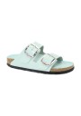 1 - BIRKENSTOCK Arizona BIG BUCKLE 1026495 surf green shine azzurro ciabatte donna fibbie