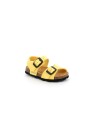 2 - GRUNLAND ARIA SB0027 giallo sandalo bambino fibbie birk plantarino anatomico