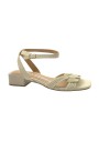 1 - GIOSEPPO LINHARES 68790 off white bianco sandalo donna pelle intrecciata tacco cinturino