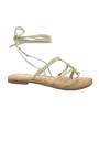 1 - GIOSEPPO MAMBAI 69146 off white bianco sandalo donna pelle lacci