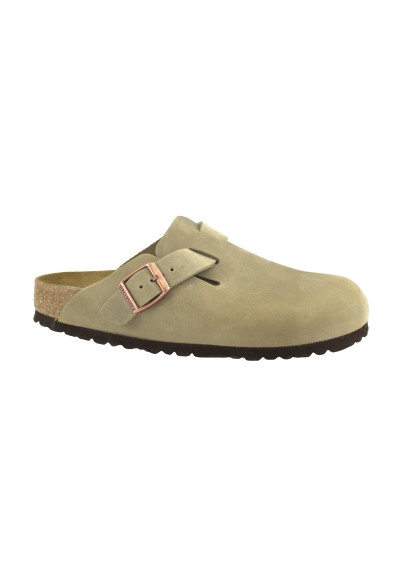 1 - BIRKENSTOCK BOSTON 960813 tabacco brown beige ciabatta zoccolo uomo fibbie