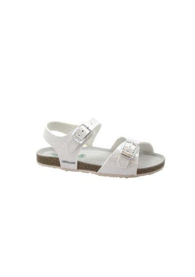 1 - GRUNLAND AFRE SB1258 bianco sandalo bambina fibbie birk