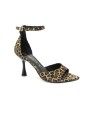 1 - DIVINE FOLLIE 5399 maculato sandali donna cinturino tacco tallone chiuso