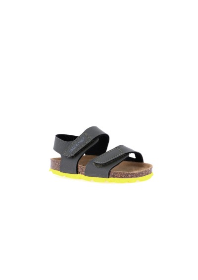 1 - GRUNLAND ARIA SB0094 oliva giallo sandalo bambino strappi birk
