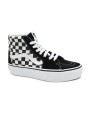 1 - VANS SK8-HI PLATFORM KNQXH1 checkerboard white scarpe donna sneakers lacci tessuto