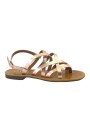 1 - GIADA 7380 rose gold bronzo scarpe sandali bassi donna pelle infradito cinturino
