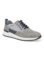1 - MELLUSO WALK U55267W grigio scarpe uomo sneakers lacci pelle