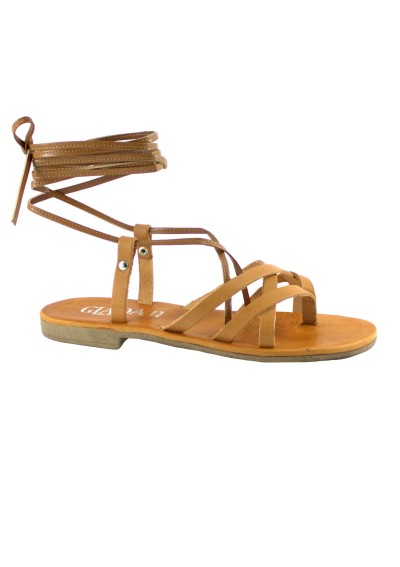 1 - GIADA 7393 cuoio scarpe sandali donna pelle schiava infradito