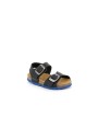 1 - GRUNLAND ARIA SB0025 nero royal scarpe sandalo bambino fibbie birk