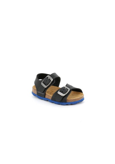 1 - GRUNLAND ARIA SB0025 nero royal scarpe sandalo bambino fibbie birk