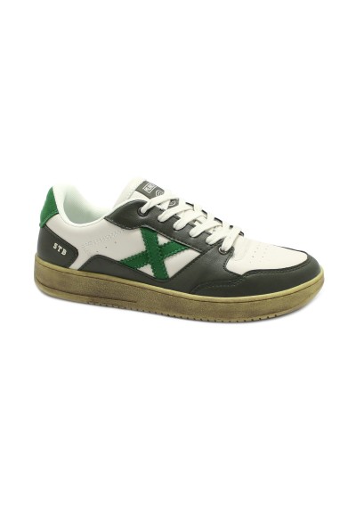 1 - MUNICH 8908082 LEGIT 82 bianco verde scarpe uomo sneakers lacci pelle