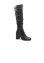1 - STEVE MADDEN LEXUS black nero stivale donna tubolare tacco zip