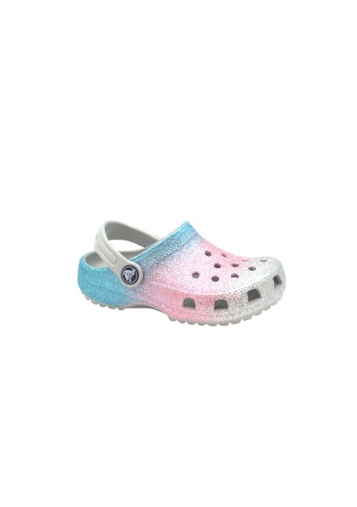 1 - CROCS CLASSIC GLITTER CLOG 206992 shimmer multi ciabatte bambina gomma