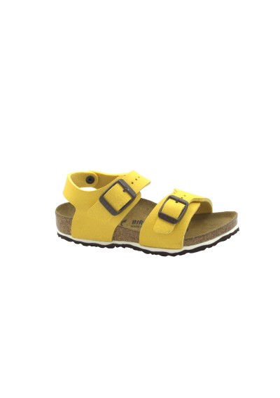 1 - BIRKENSTOCK NEW YORK KIDS BS 1015758 desert soil vibrant curry sandali bambino fibbie