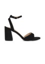 1 - CAFè NOIR XV6113 nero sandali donna tacco cinturino camoscio