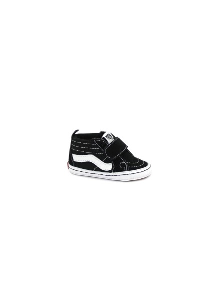 1 - VANS 346P6BT1 SK8-HI CRIB black white nero scarpe snakers bambino culla mid strappo