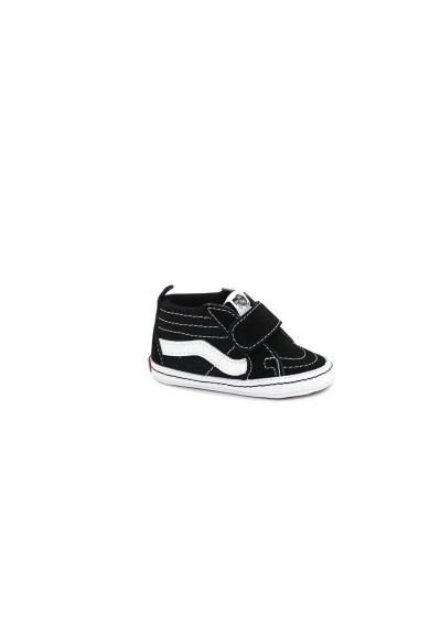 2 - VANS 346P6BT1 SK8-HI CRIB black white nero scarpe snakers bambino culla mid strappo
