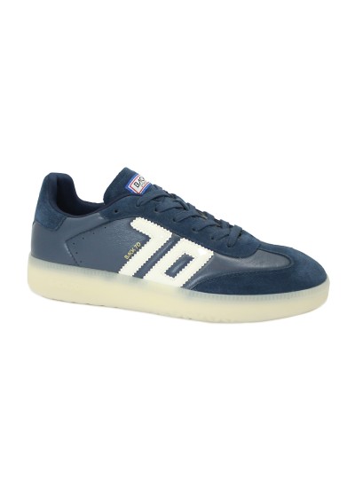 1 - BACK 70 108002 BOSTON navy scarpe uomo sneakers lacci suede