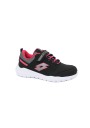 1 - LOTTO 216893 SPACEBREEZE III black fucsia fluo scarpe bambina sneakers ginnastica strappo + elastici