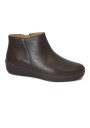 1 - FITFLOP SUMI LEATHER BOOT DX7-167 chocolate brown marrone scarpa donna stivaletto pelle zip