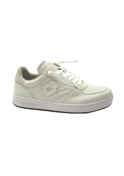 1 - LOTTO LEGGENDA 218715 white bianco scarpe uomo sneakers lacci pelle