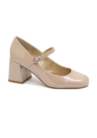 1 - STEVE MADDEN PEP TALK blushed cipria scarpe decolletè donna vernice tacco cinturino