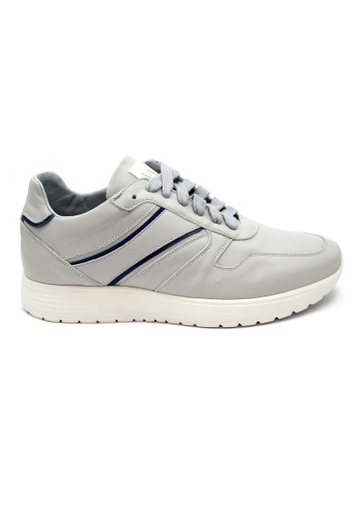 1 - MELLUSO WALK U16268Z nuvola grigio scarpe uomo sneakers zeppa lacci pelle